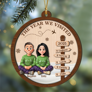 The Year We Visited - Personalized 2-Layered Wood Ornament LM32 895961