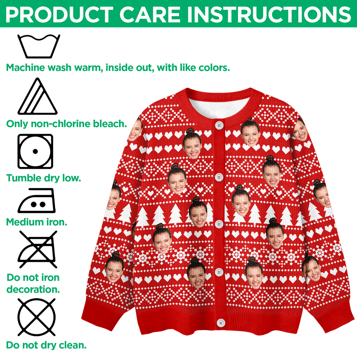 Custom Family Photo Christmas Ugly Cardigan TH10 896581