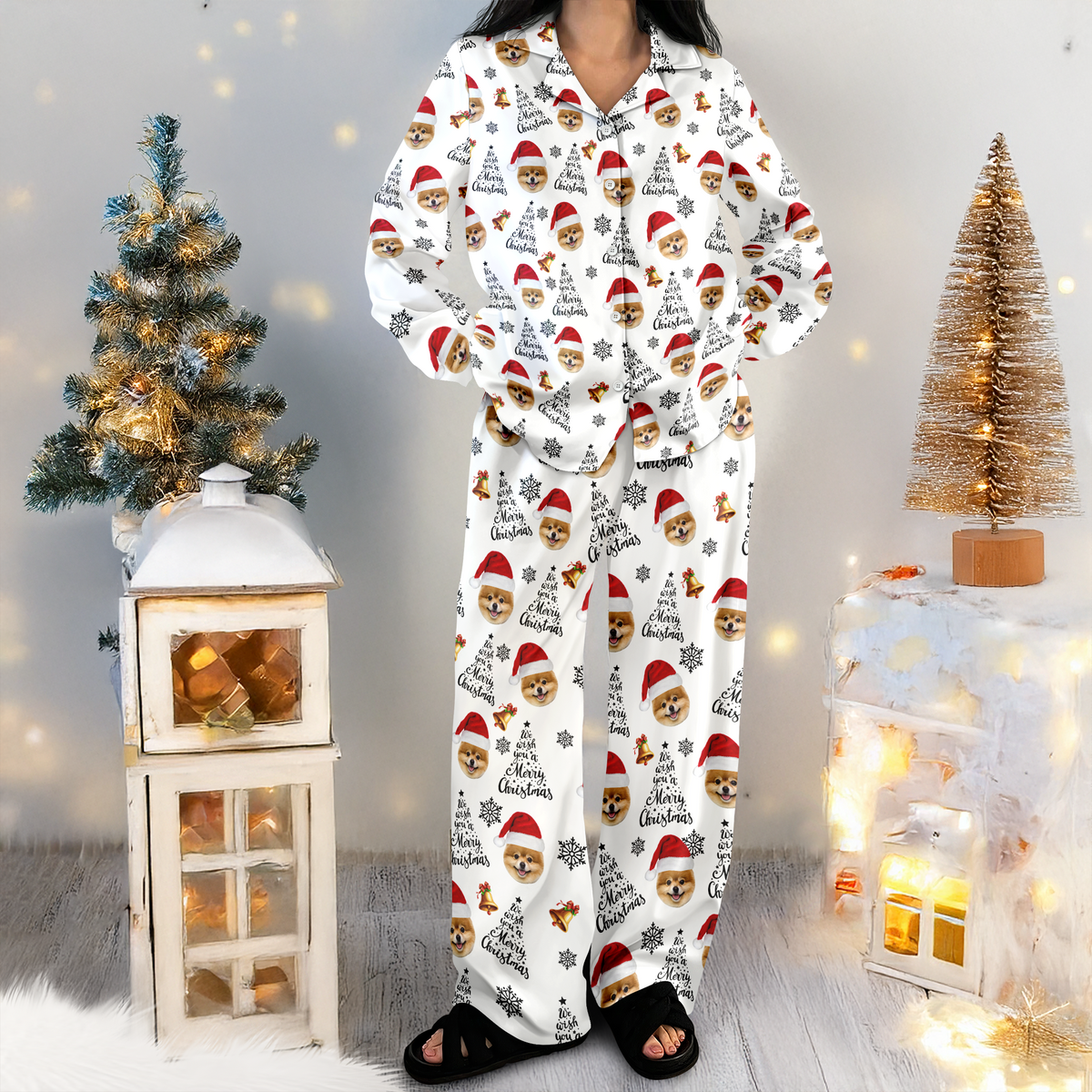 Custom Dog Photo We Wish You A Merry Christmas Pajamas TH10 896279