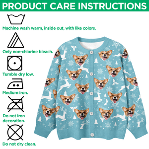 Custom Photo Christmas Ugly Cardigan For Dog Lover TH10 896577