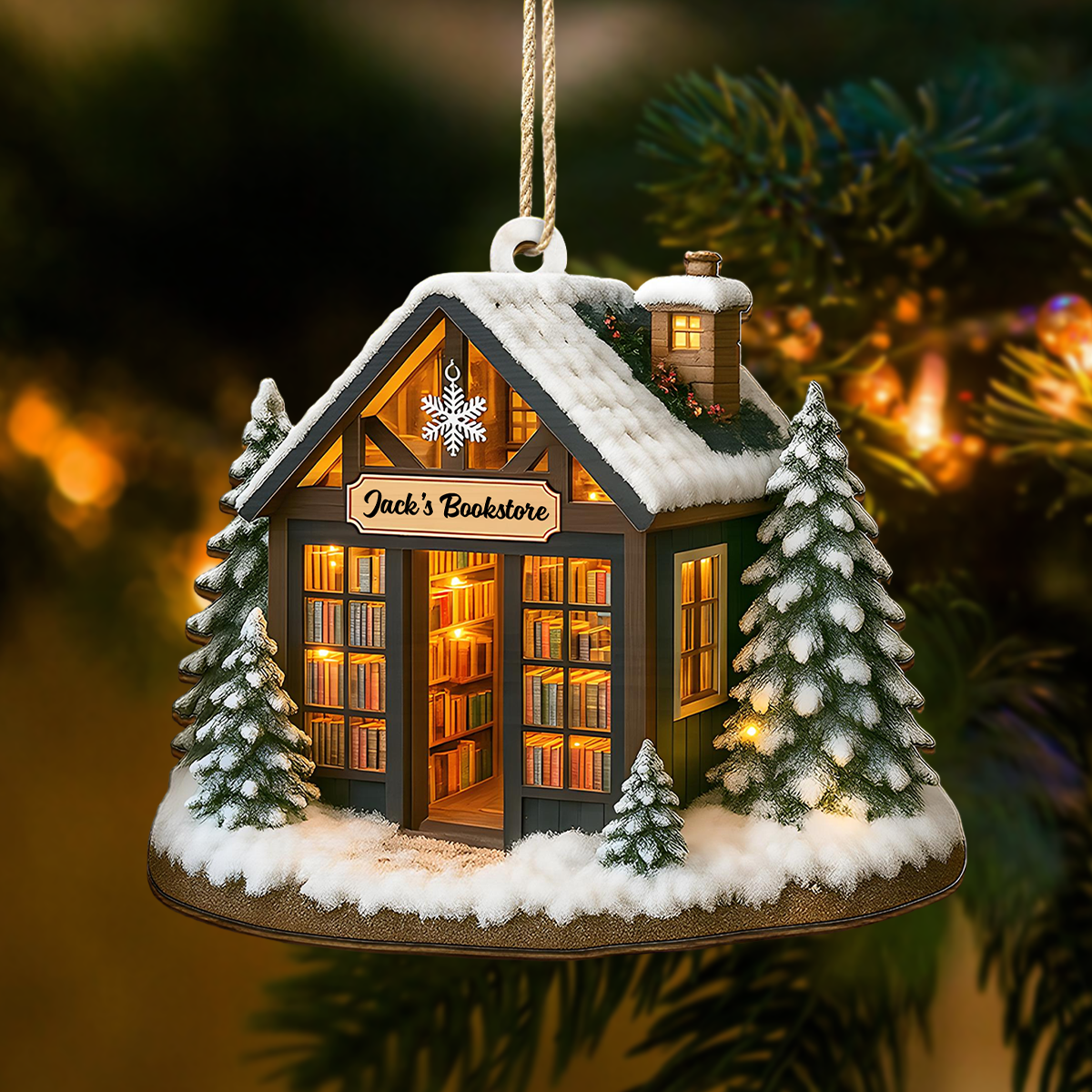 Custom Name Welcome To My Bookstore Wood Ornament – Christmas Gifts LM32 895633