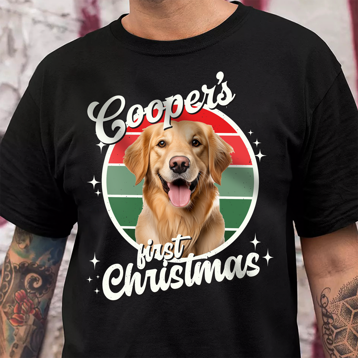 Custom Dog Photo And Name First Christmas Shirt For Dog Lover TH10 896627