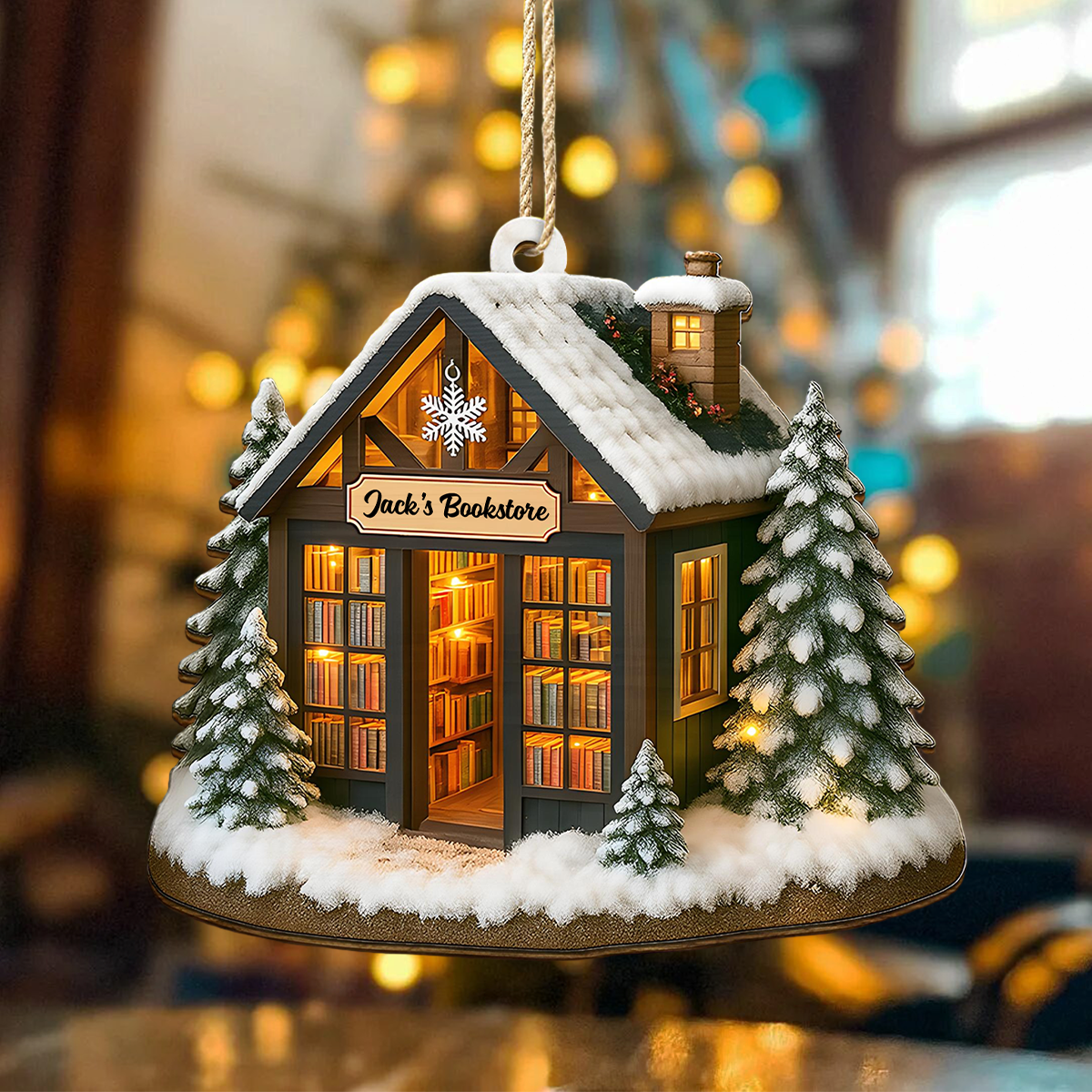 Custom Name Welcome To My Bookstore Wood Ornament – Christmas Gifts LM32 895633
