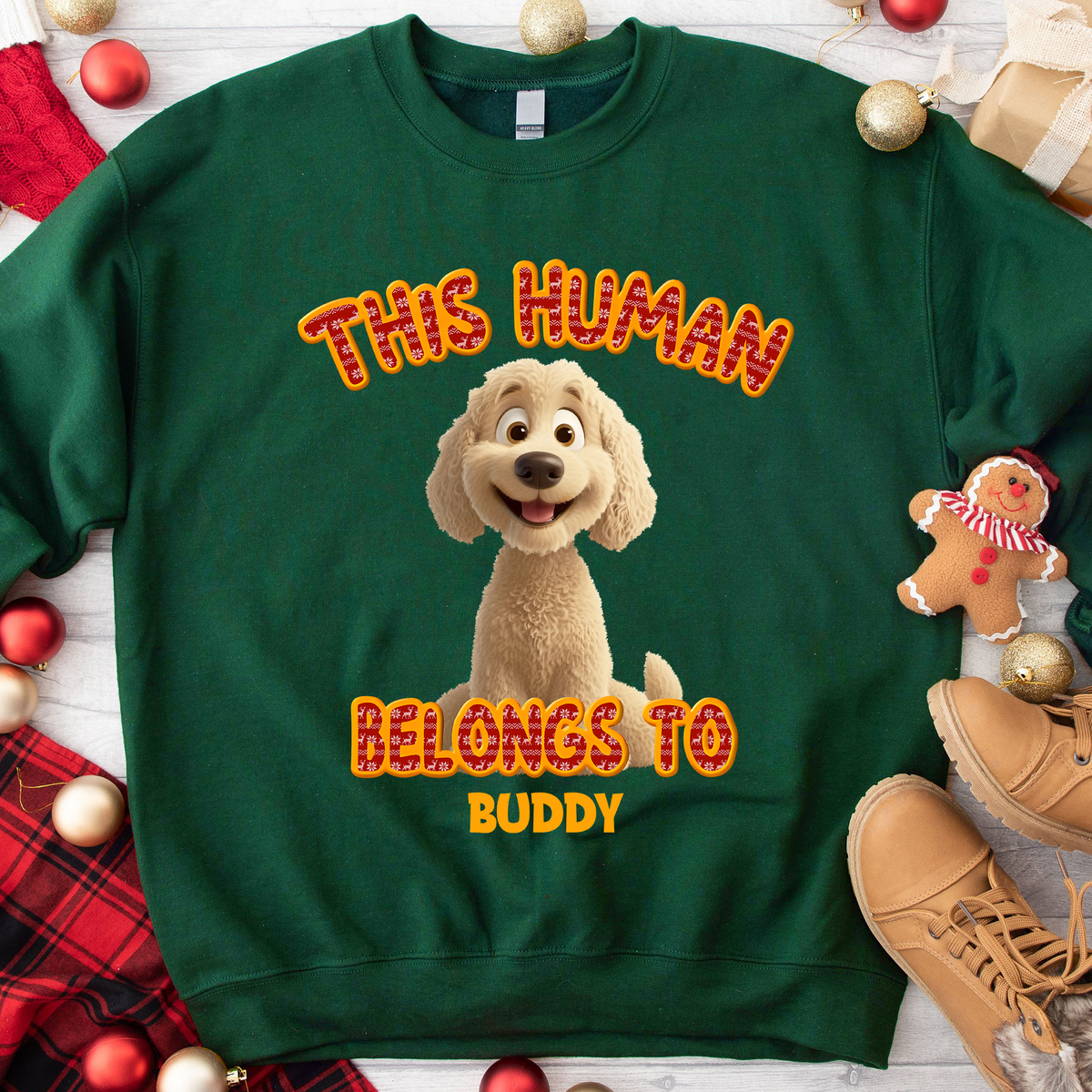 Personalized This Human Belongs To Dog Sweatshirt Gift For Dog Lovers TH10 896531