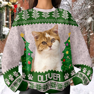 Custom Photo And Name Ugly Sweater For Cat Lover TH10 896465