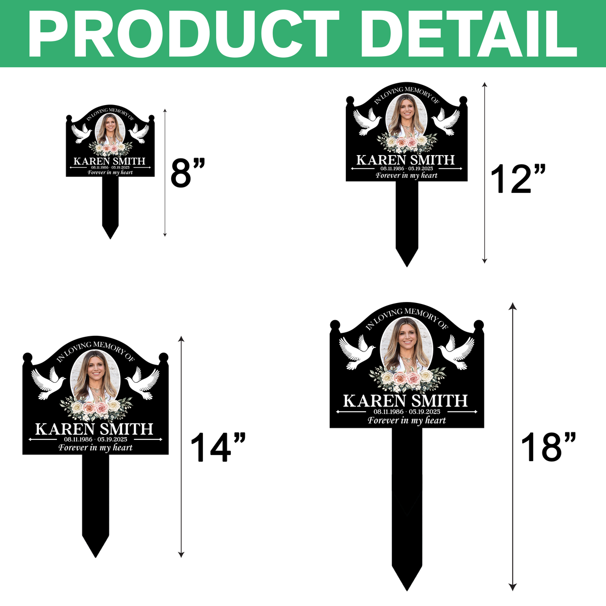 Personalized Photo In Loving Memory Garden Stake CH07 910736