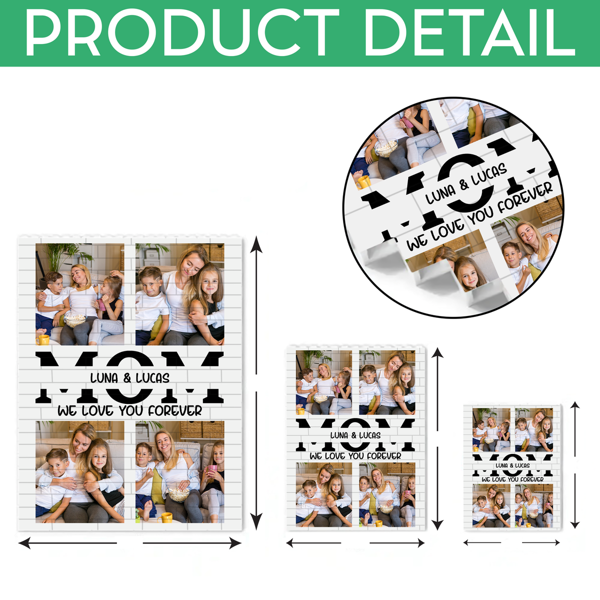 Custom Dad Photos Collage Building Brick Puzzles Father’s Day Gift CH07 910798