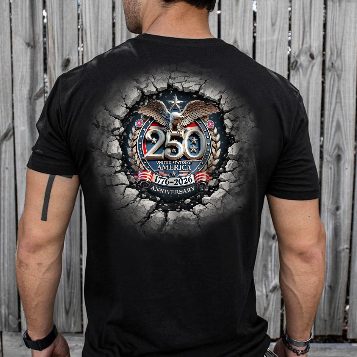 USA Eagles 250th Anniversary Semiquincentennial 1776-2026 Backside Shirt LM32 899025