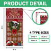 Custom Dog Photo In Wreath Christmas Door Cover Gift For Dog Lovers HO82 900316