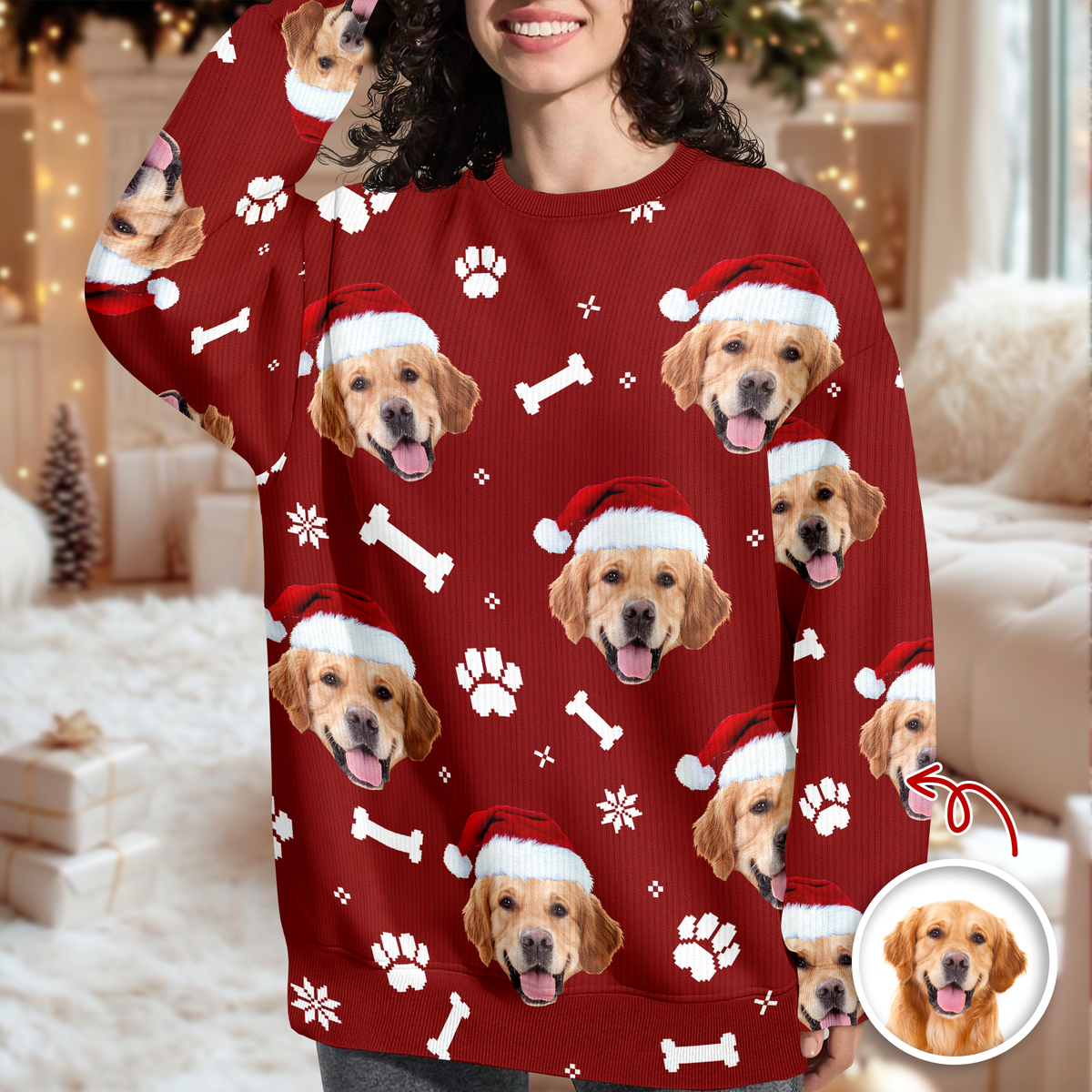 Custom Funny Dog Face Ugly Sweater Gift For Dog Lovers HA75 897524