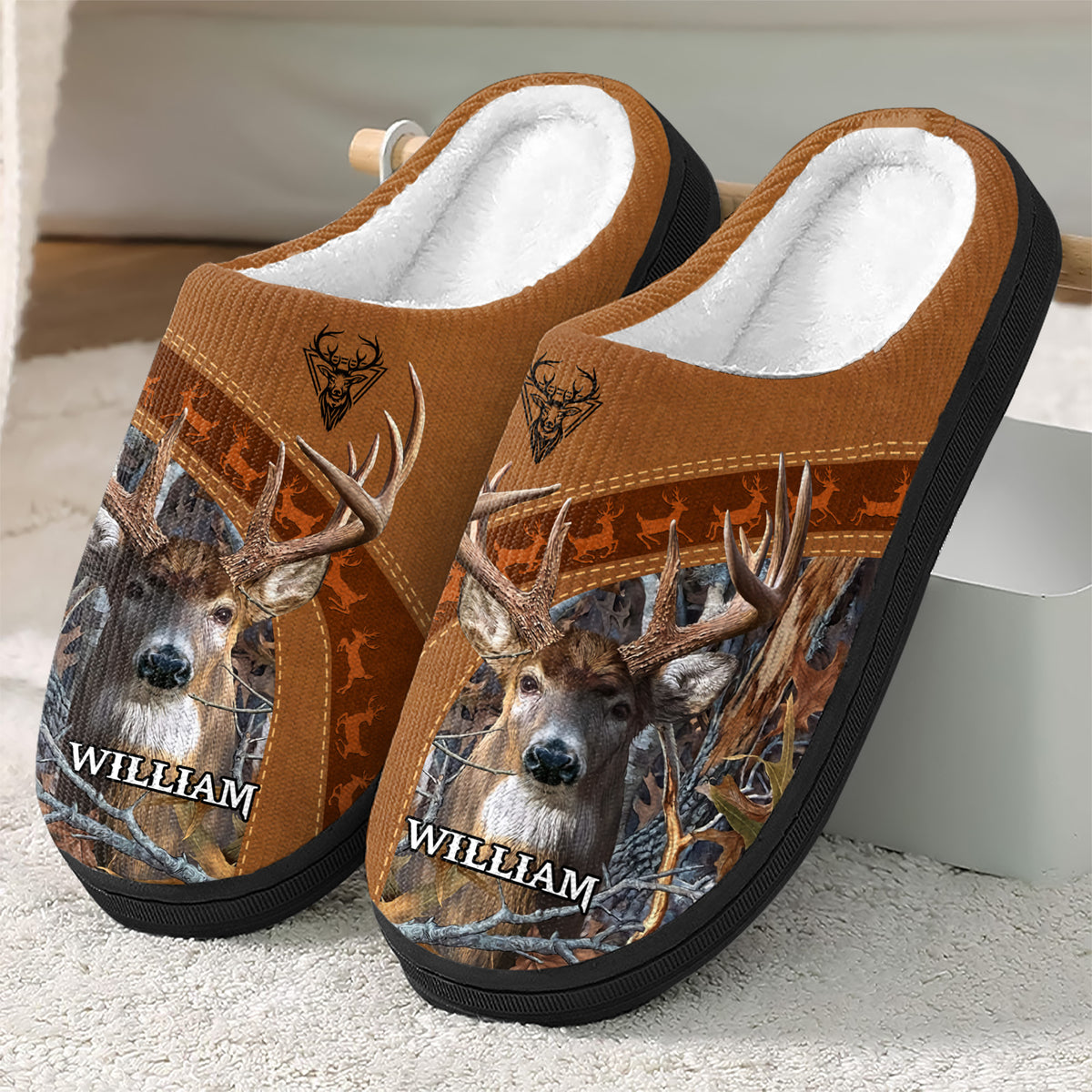 Custom Name Deer Hunting Slippers Gift For Hunting Lovers HO82 894928