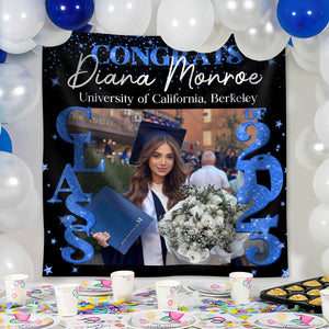 Custom Photo Class of 2025 Personalized Graduation Backdrop Graduation Party Gift CH07 895262