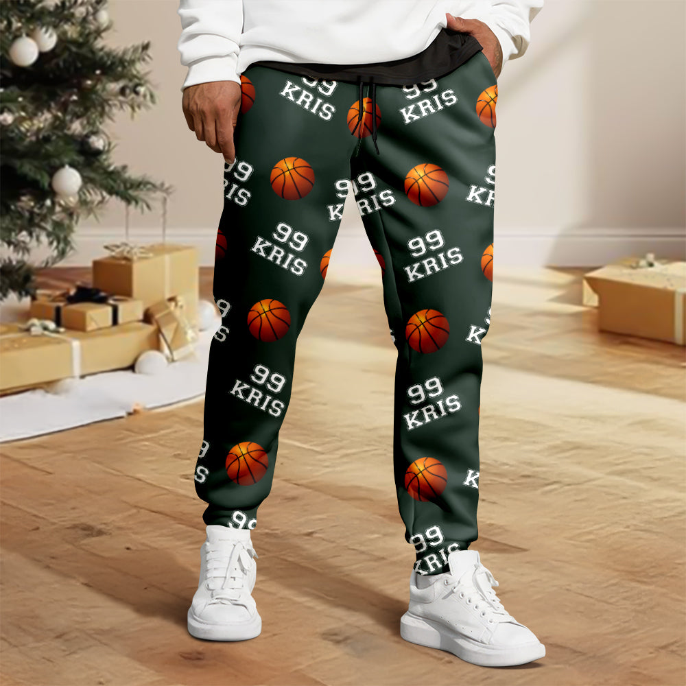Personalized Custom Name And Number Sweatpants For Basket Ball Lover TH10 896411