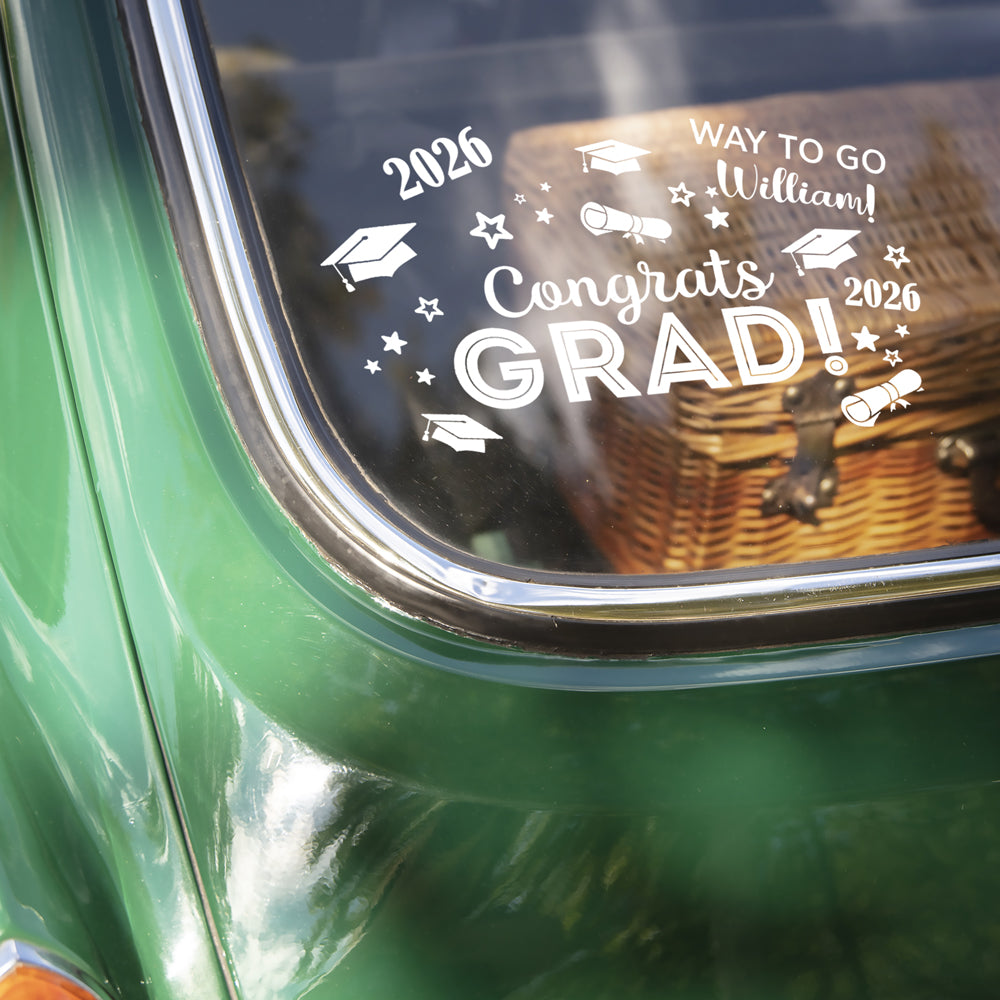 Congrats Grad! Personalized Graduation Car Window Decal Sticker HA75 898822