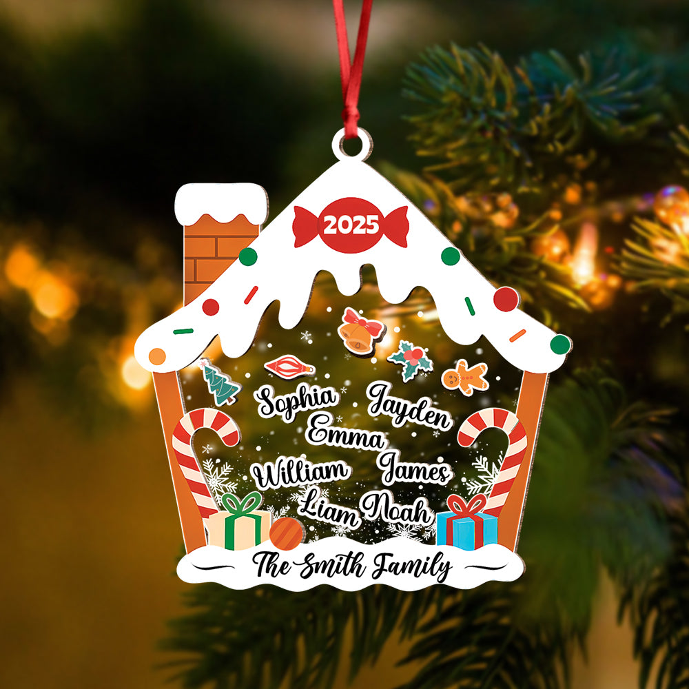 Custom House With Names Personalized Shaker Ornament Christmas Gift For Family CH07 896918