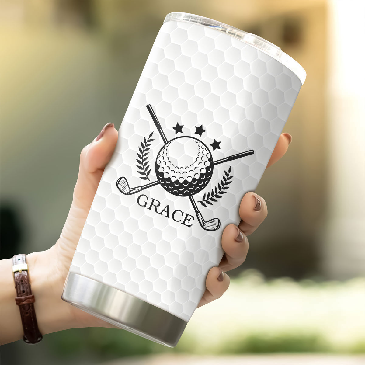 Personalized 3D Inflated Effect Fat Tumbler Gift For Golf Lover TH10 898127