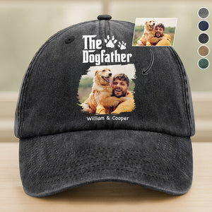 Custom Photo Dog Mother Father Washed Denim Baseball Cap HA75 897686