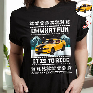 Custom Photo Oh What's Fun It Is To Ride Dark Shirt HO82 900642
