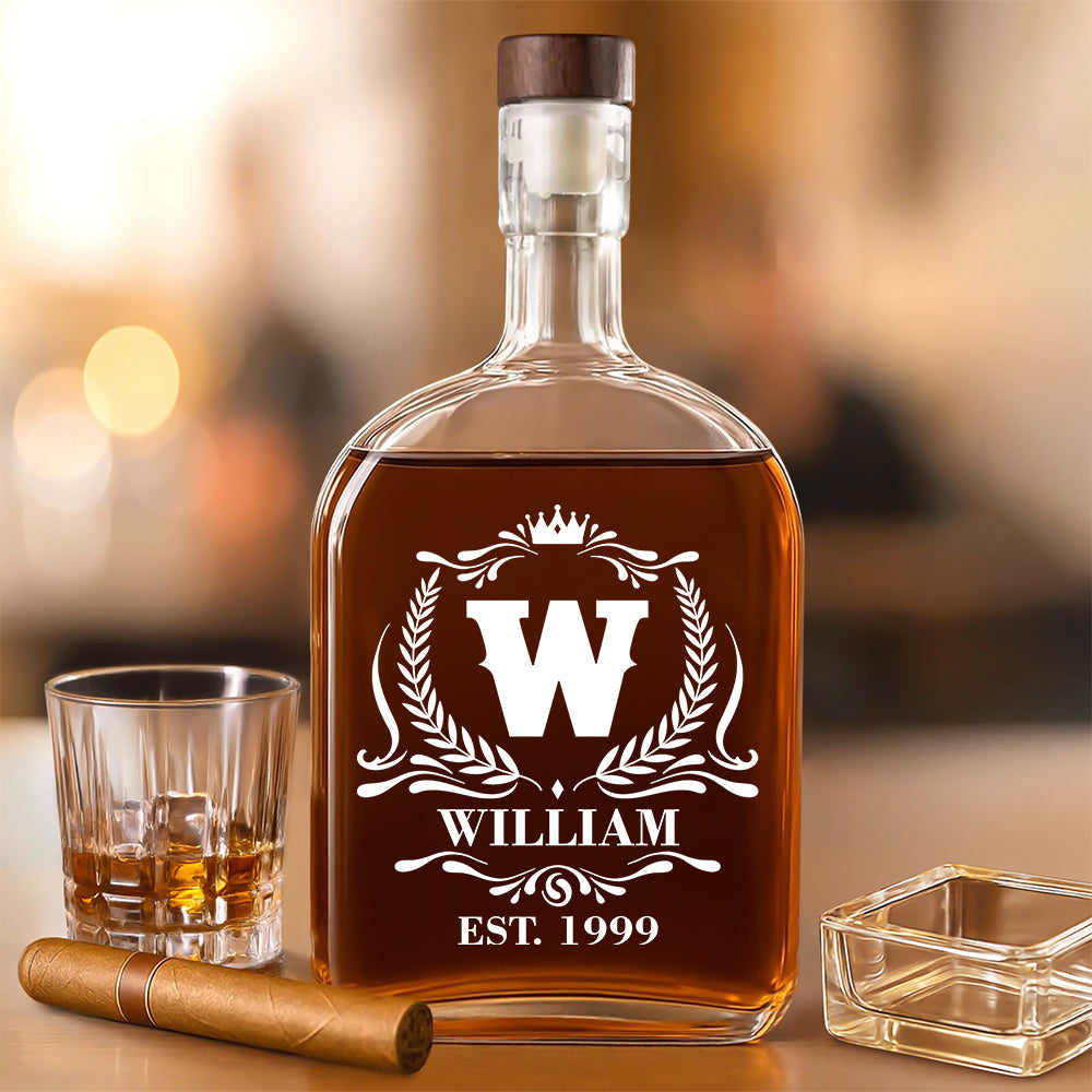 Custom Name Whiskey Bottle Gift For Dad, Husband CH07 896018
