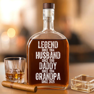 Legend Husband Daddy Grandpa - Family Personalized Whiskey Bottle HA75 892522