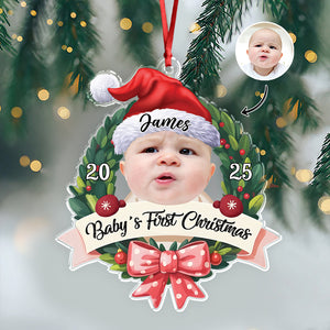 Custom Photo Baby's First Christmas Acrylic Ornament New Born Gift HA75 897484