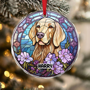 Personalized Dog Portrait Art Glass Ornament Gift For Dog Lovers TH10 896415
