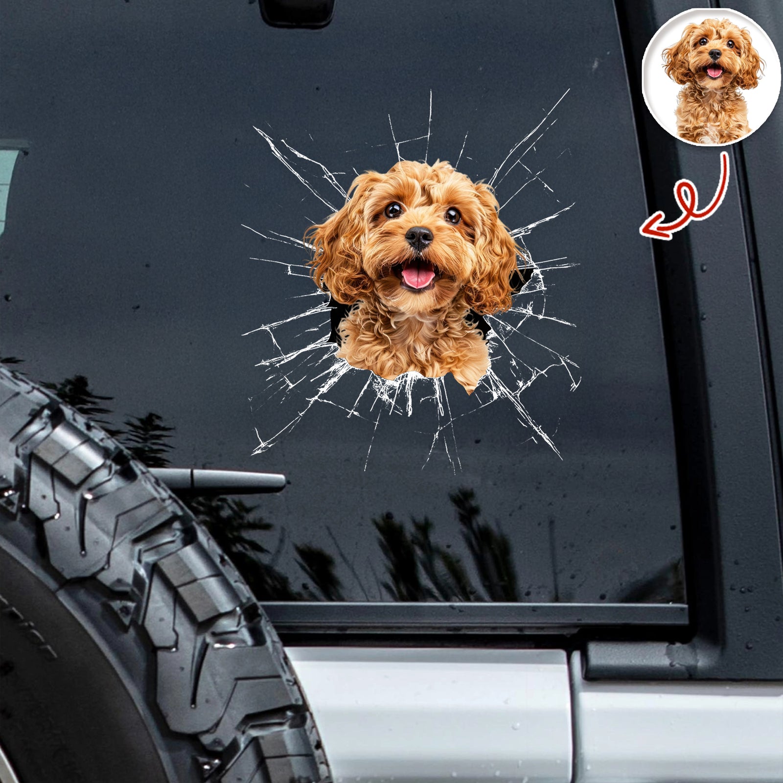 Custom Pet Photo Car Window Decal Sticker Gift For Pet Lovers HA75 898158