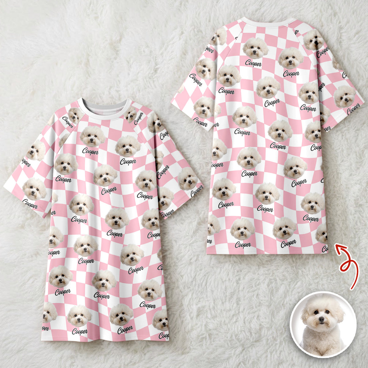 Custom Photo Nightgown Gift For Dog Owners TH10 898701