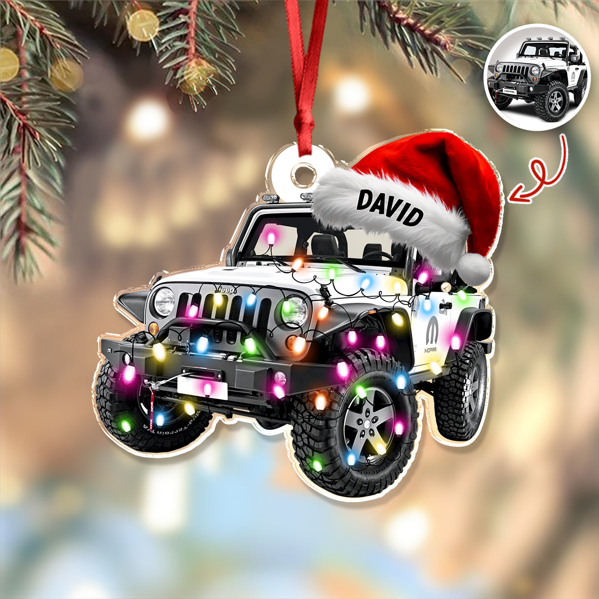 Custom Car Photo Acrylic Ornament  For Christmas TH10 894439