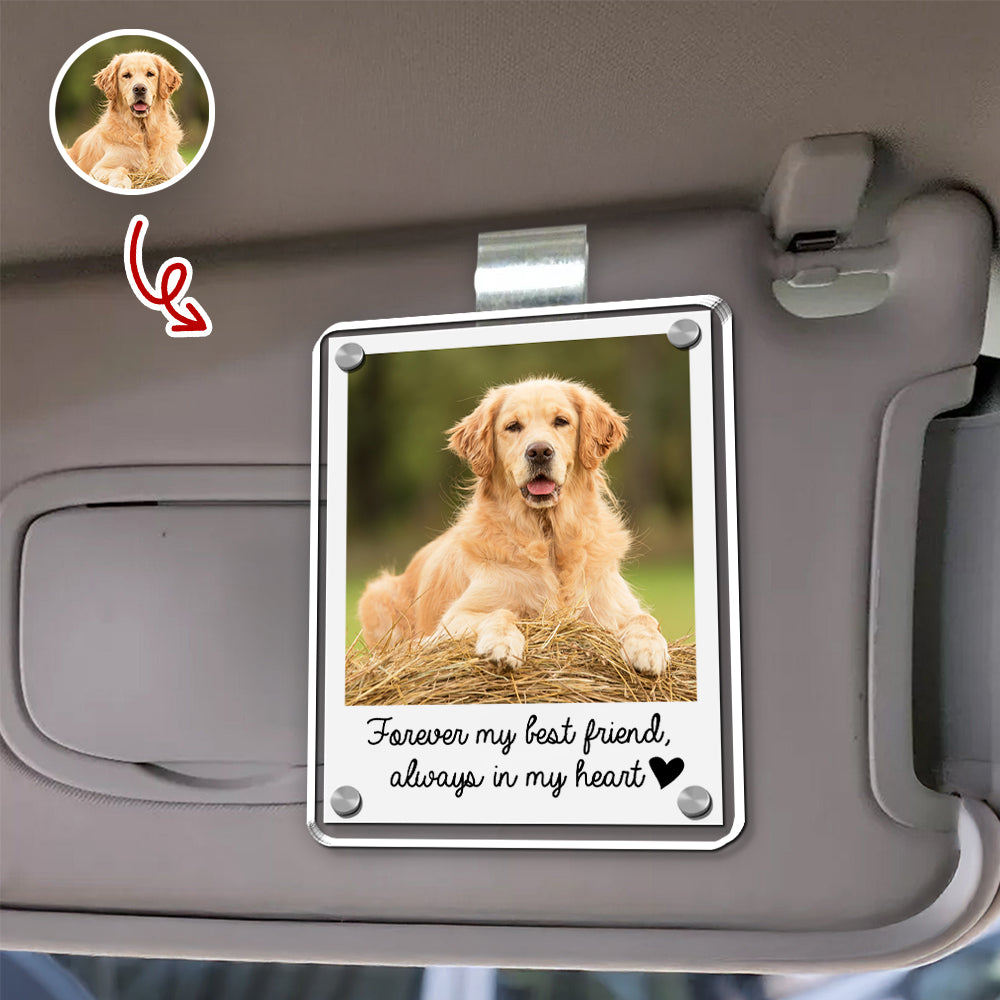 Custom Pet Photo Memorial Car Visor Clip Gift For Pet Lovers TH10 898971