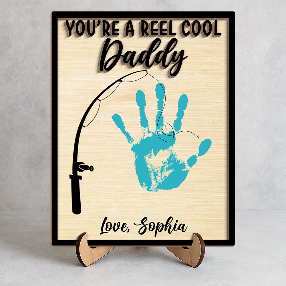 You're the Reel Cool Dad 2-Layered Wooden Plaque With Stand TH10 892987