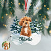 Custom Photo Dog Paw Shaped Acrylic Ornament Christmas Gift For Dog Lovers HA75 897534