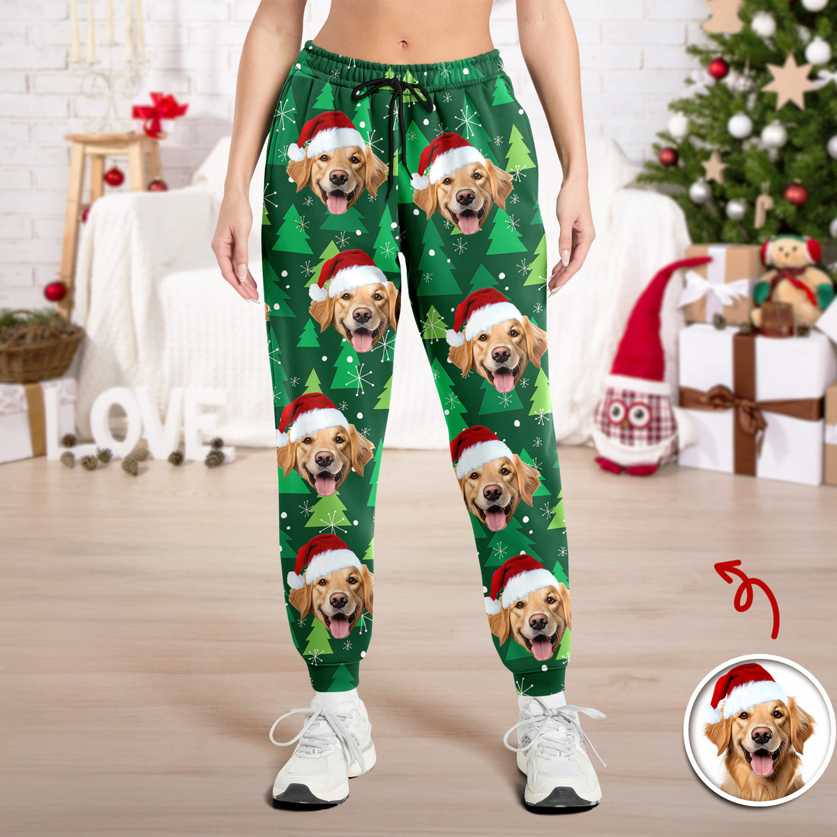 Custom Photo Dog Personalized Christmas Sweatpants HA75 892982