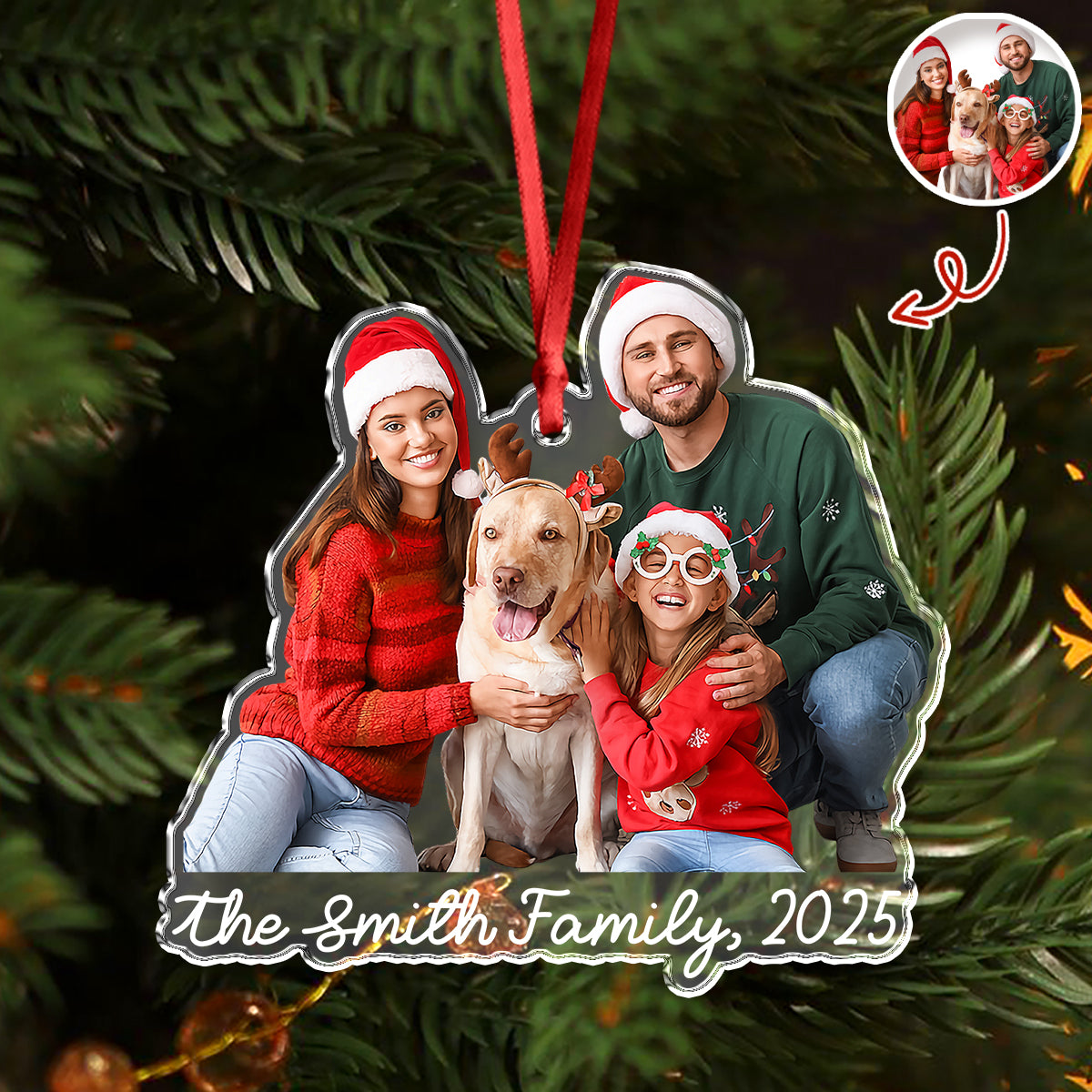 Custom Family Photo Style 2025 Christmas Acrylic Ornament LM32 895985