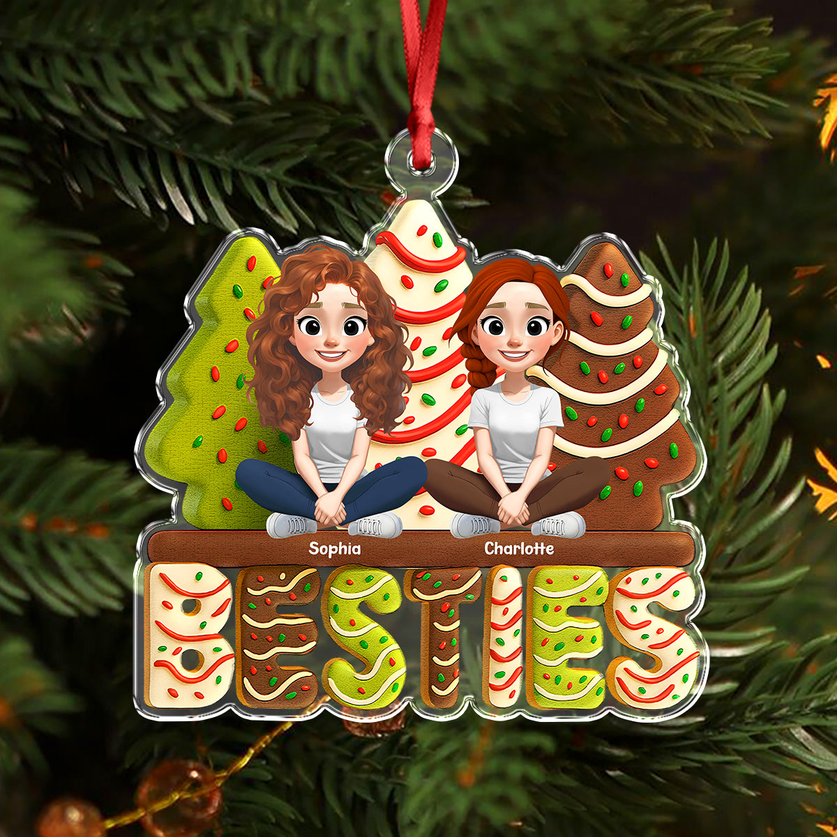 Personalized Bestie For Life Acrylic Ornament TH10 896425