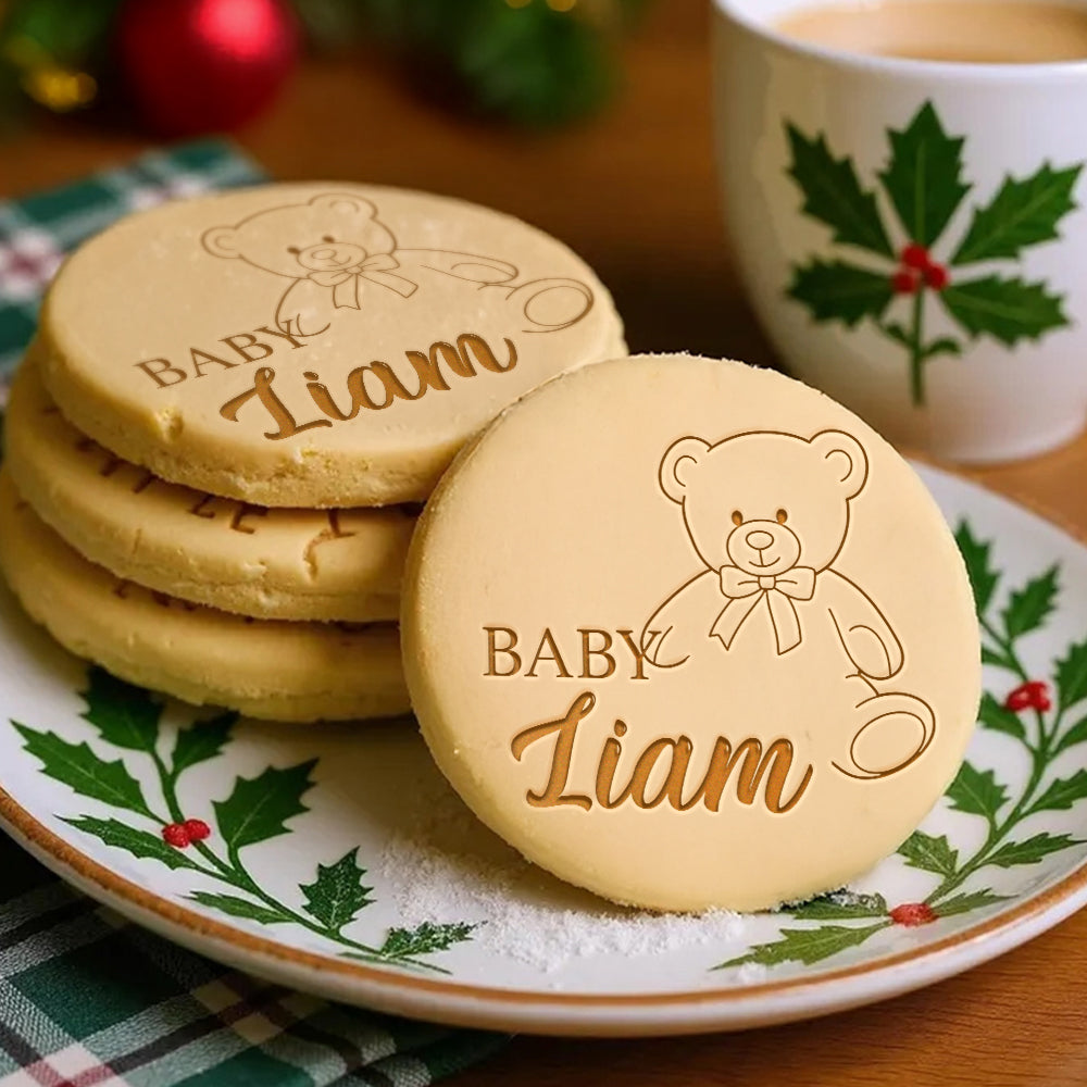 Custom Baby Name With Teddy Bear Cookie Stamp Gift For Family LM32 897431