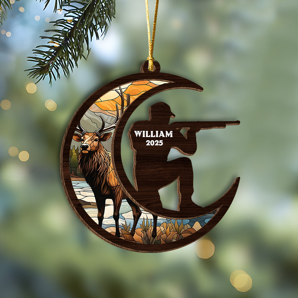 Personalized Deer Hunting Wood Layer Ornament For Hunting Lovers TH10 896691