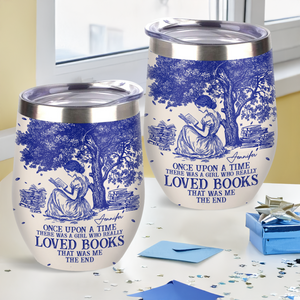 Once Upon A Time Chinoiserie Toile De Jouy - Personalized Wine Tumbler LM32 893401