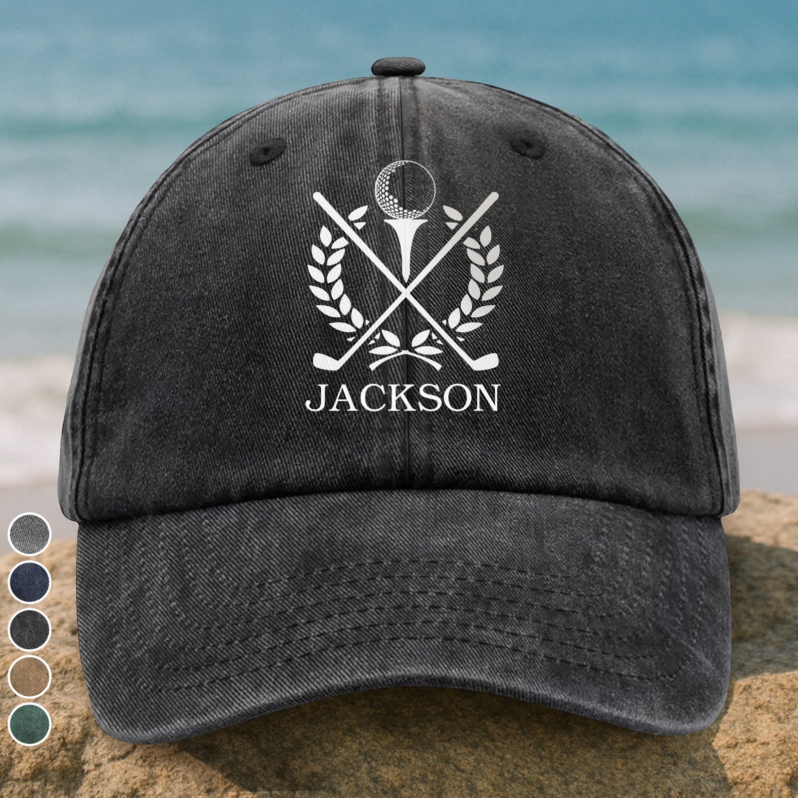 Golfer Washed Denim Baseball Cap