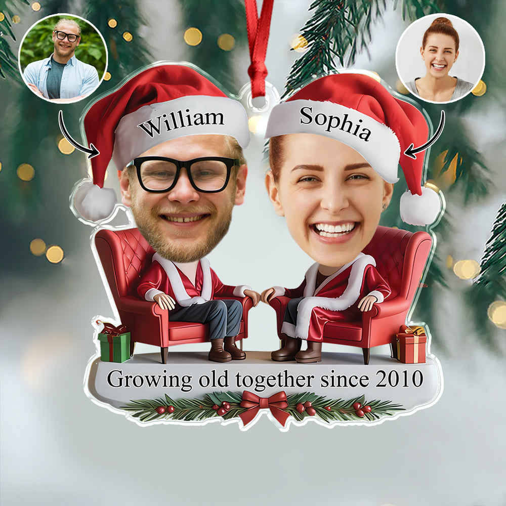 Custom Growing Old Together Since Couple Acrylic Ornament CH07 899252