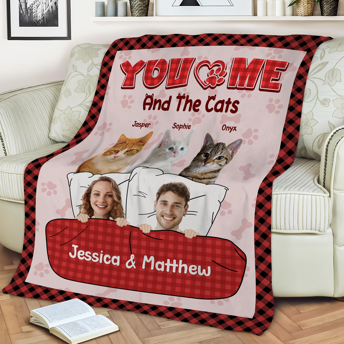 You And Me And The Pets - Custom Pet Photo Blanket For Dog And Cat Lovers CH07 896500
