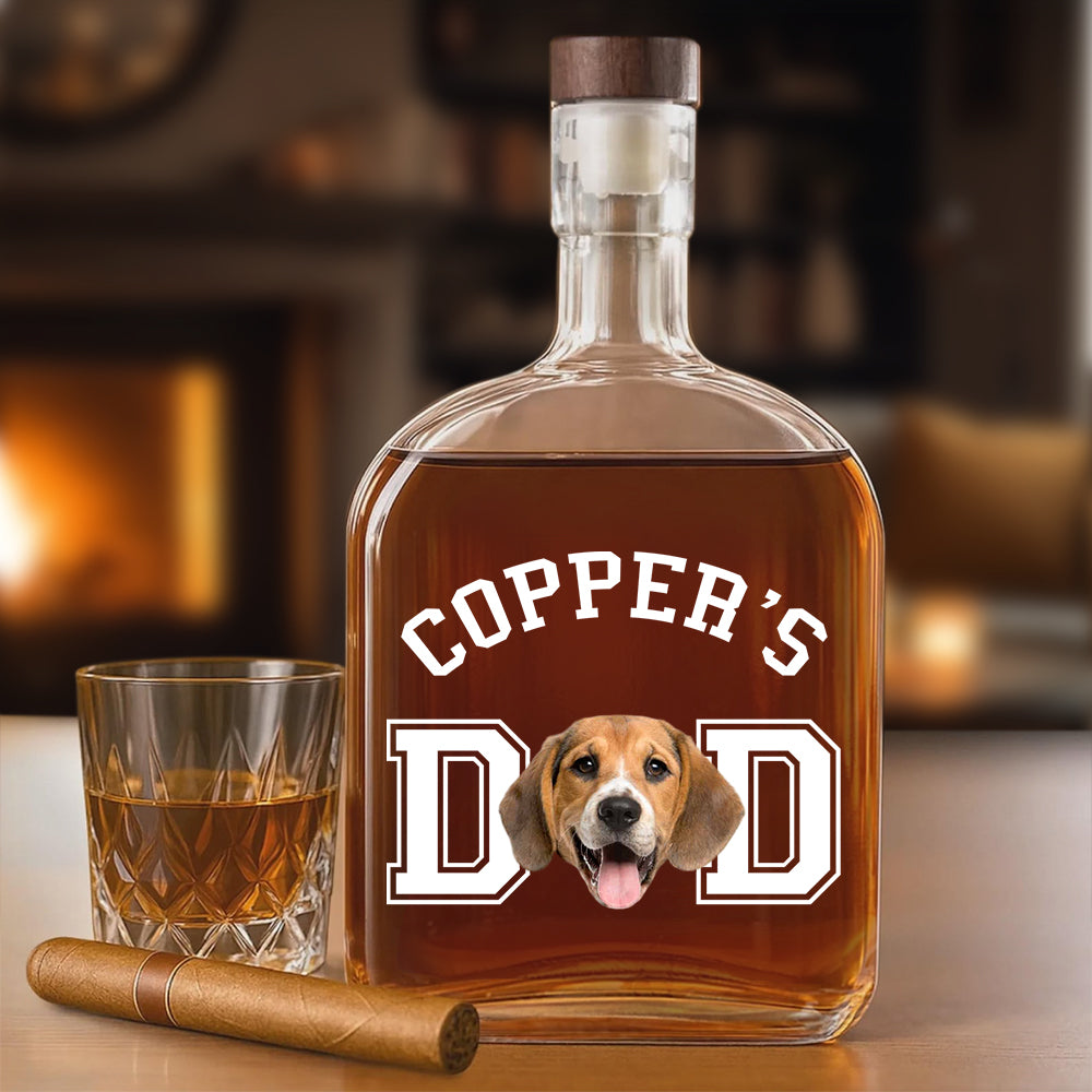 Custom Photo Dog Cat Dad Whiskey Bottle Dog Lovers Gift CH07 895960
