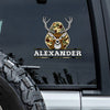 Custom Name Vintage Camo Deer Hunting Car Window Decal Sticker LM32 897297