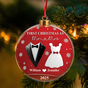 First Christmas As Mr And Mrs - Personalized Acrylic Ornament CH07 899096