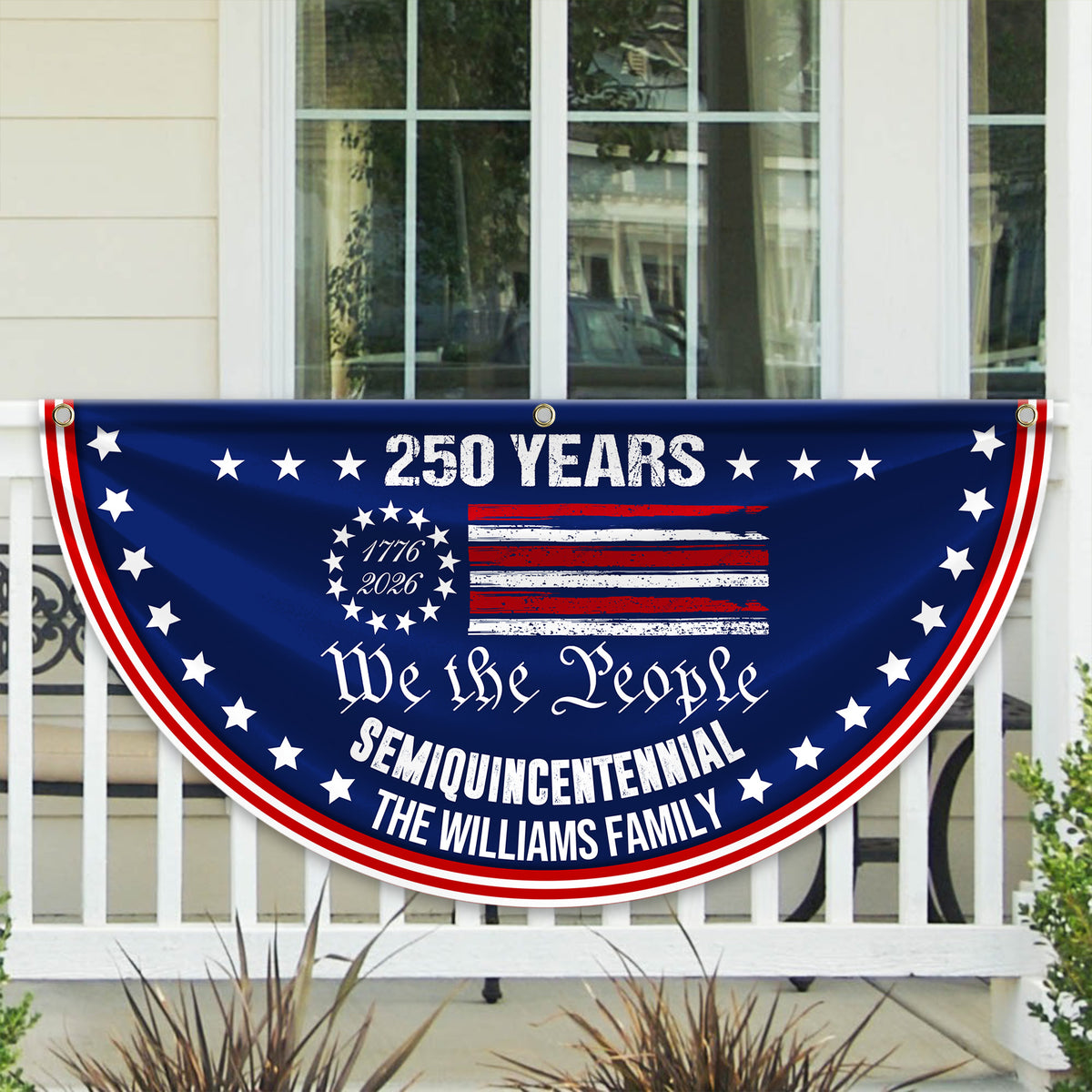 Custom Family Name We The People America 250 Years Non-Pleated Fan Flag CH07 910240