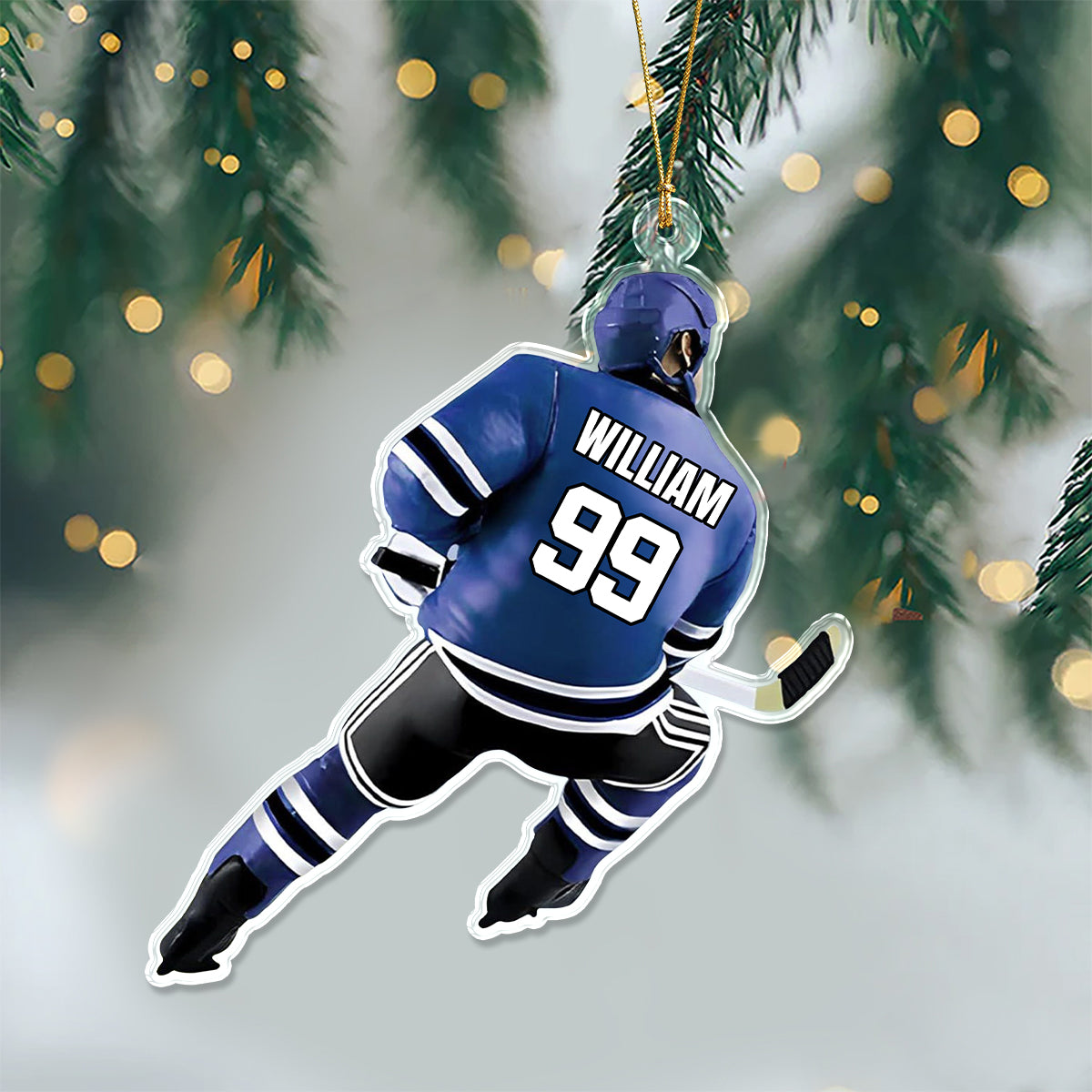 Personalized Hockey Player Acrylic Ornament Gift For Hockey Lovers HO82 900086