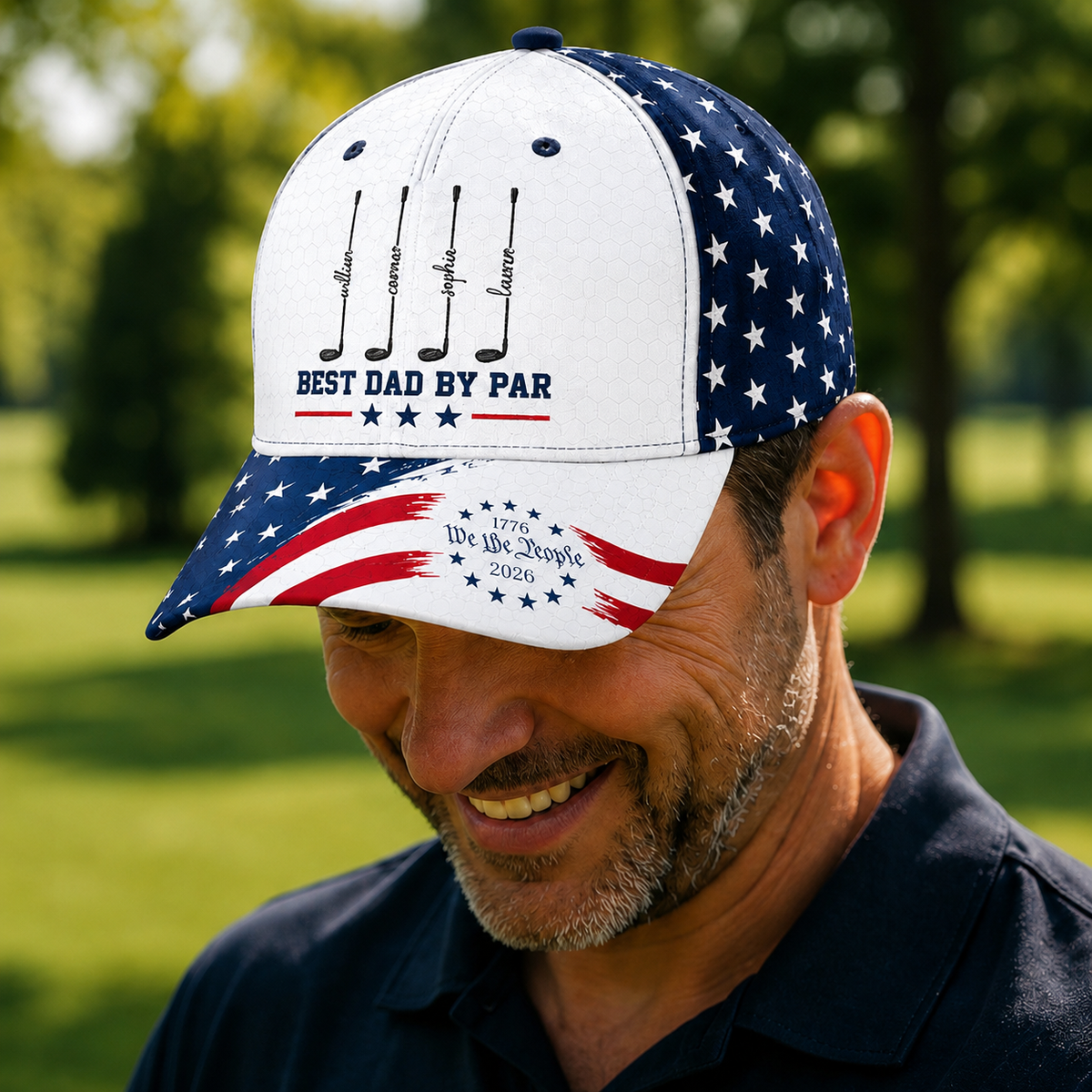 Personalized Best Dad By Par With US 250 Anniversary Classic Cap HO82 902374