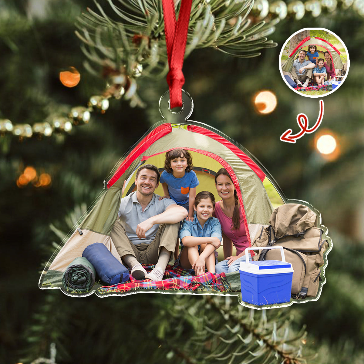 Custom Camping Photo - Personalized Acrylic Ornament Christmas Gift For Campers HO82 894854