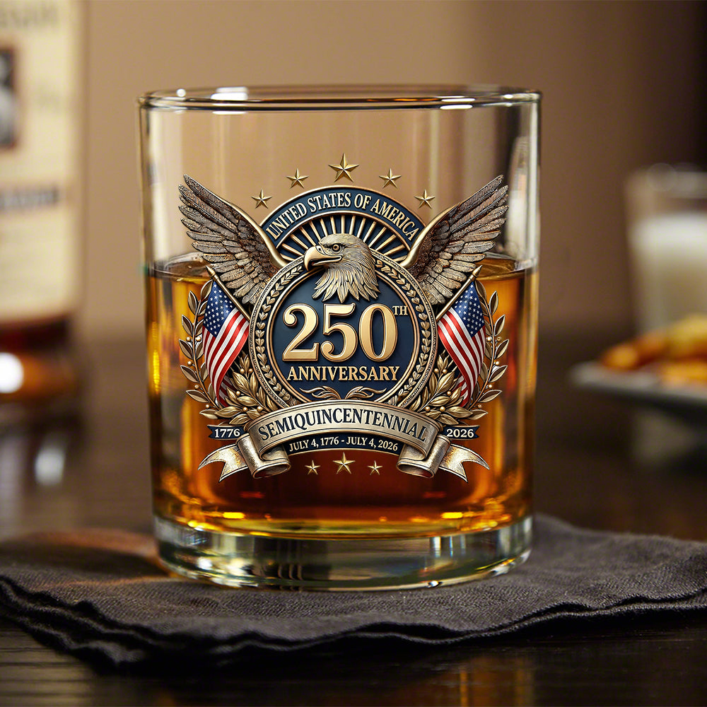 United States Of America 250th Anniversary Semiquincentennial Whiskey Glass CH07 910324
