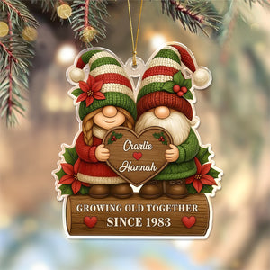 Personalized Growing Old Together Couple Acrylic Ornament HO82 900700